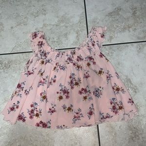 Off the shoulder floral crop top in size medium